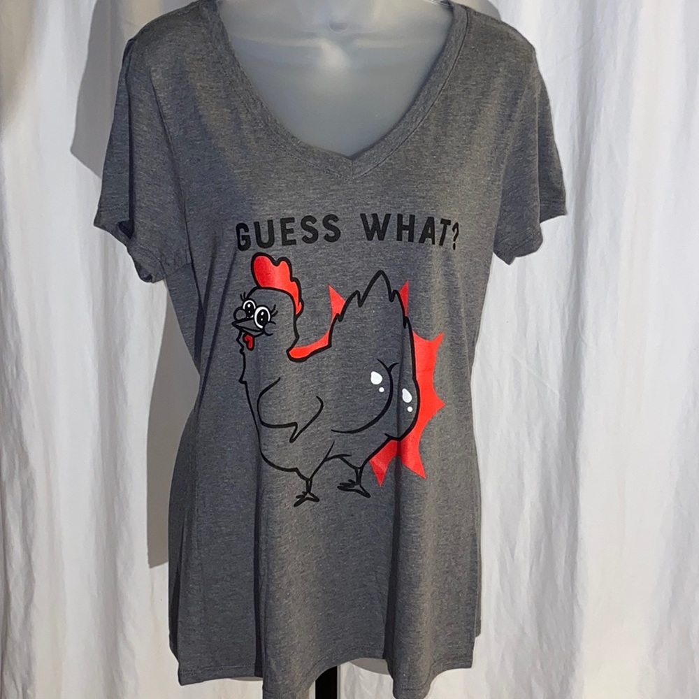New Soft Comfy Tee “Guess What?” Chicken Butt